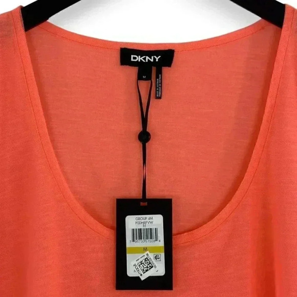 DKNY Crewneck Short-Sleeve Top With Mesh Outer - NWT - Size M - Picture 5 of 6